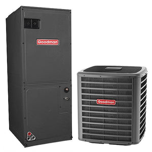 Goodman 1.5 Ton 14 SEER Heat Pump System with Multi-Position Air Handler GSZ140181 ARUF25B14